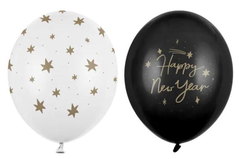 BALONY 30CM HAPPY NEW YEAR MIX