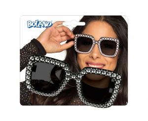 OKULARY PARTY BLING CZARNE