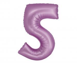 BALON FOLIOWY SMART CYFRA 5 LAWENDA MAT 76CM