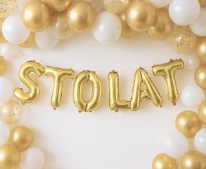 GIRLANDA BALONOWA NAPIS STO LAT 35CM