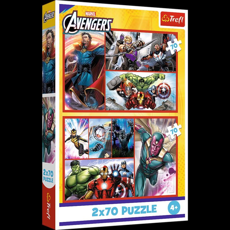 PUZZLE 2X70 TREFL ZOSTAŃ BOHATEREM THE AVENGERS