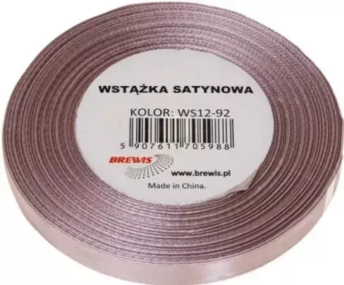 WSTĄŻKA SATYNOWA 6MM/32M 92 PUDROWY RÓŻ