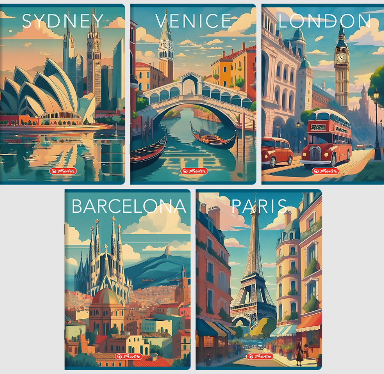 ZESZYT A5/60 # HERLITZ RETRO CITY 70G