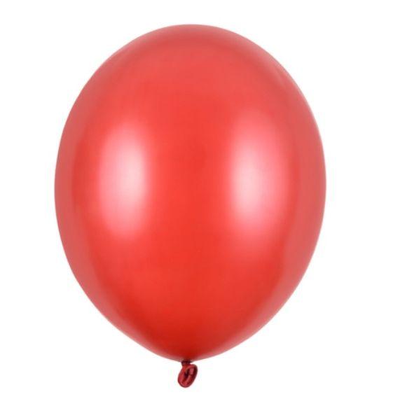 BALONY STRONG 30CM METALLIC POPPY RED