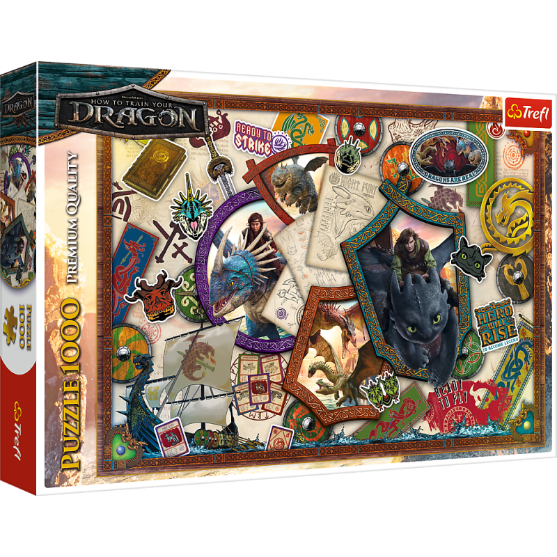 PUZZLE 1000 TREFL JAK WYTRESOWAĆ SMOKA - BOHATEROWIE