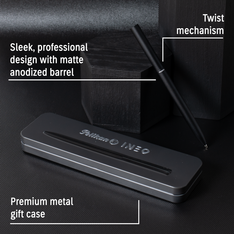 DŁUGOPIS PELIKAN K6 INEO ELEME BLACK ROCK ETUI