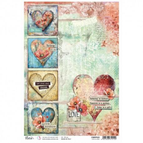 PAPIER RYŻOWY A4 MAJESTIC D LOVE IS HERE