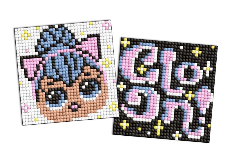 ZESTAW DO MOZAIKI DIAMENTOWEJ KIDS Z MAGNETYCZNĄ PODSTAWĄ LOL SURPISE ! LOL I GWIEZDNY NAPIS 9X9CM