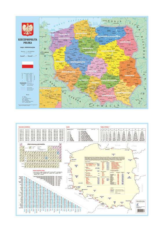 MAPA PODKŁAD POLSKA ADMINIST.KRESKA