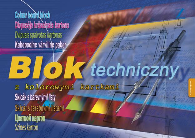 BLOK TECHNICZNY A4/10 KOLOR KRESKA