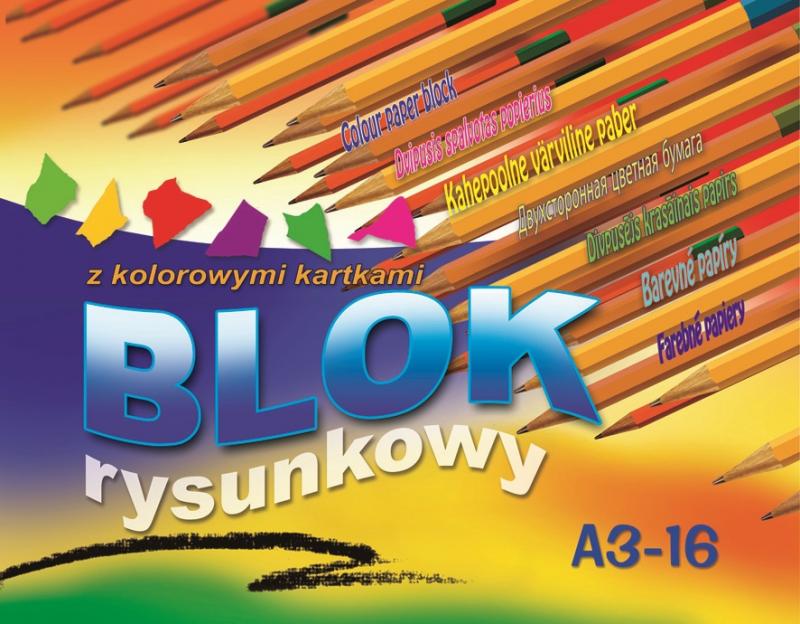 BLOK RYSUNKOWY A3/16 KOLOR KRESKA