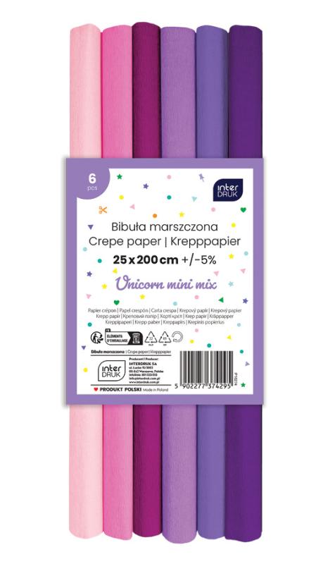 BIBUŁA MARSZCZONA MIX MINI 6 UNICORN