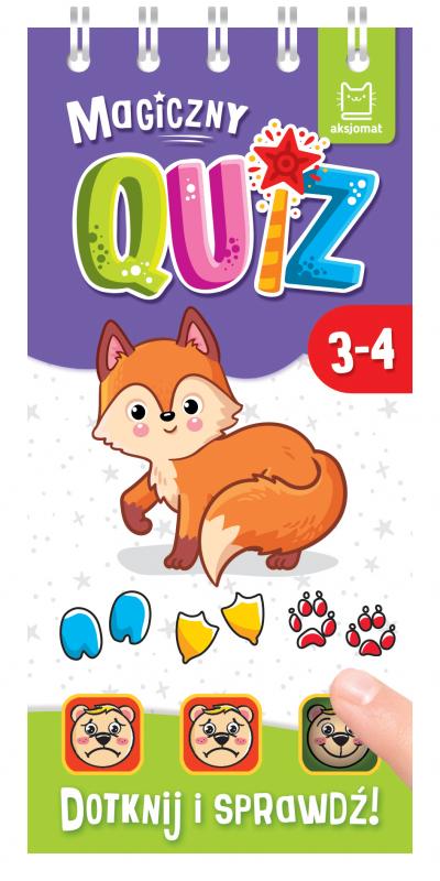 KSIĄŻECZKA MAGICZNY QUIZ Z LISKIEM. DOTKNIJ I SPRAWDŹ 3-4LATA