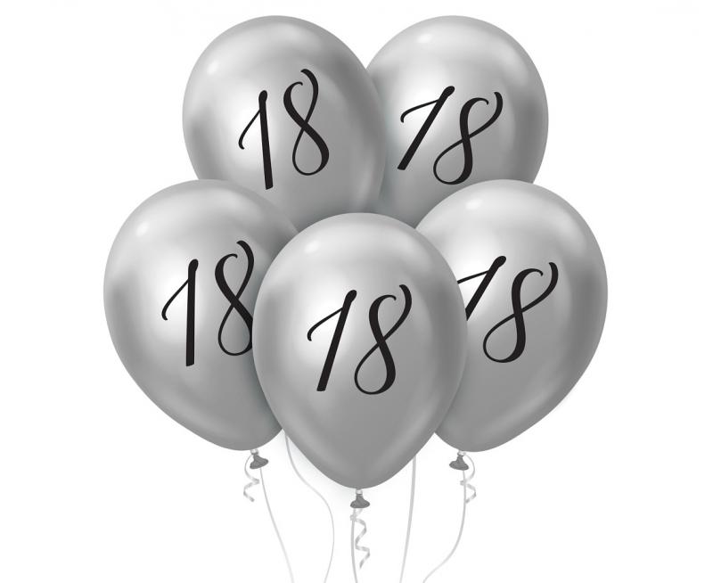 BALONY BEAUTY&CHARM 18 PLATYNOWE SREBRNE 12' A'5