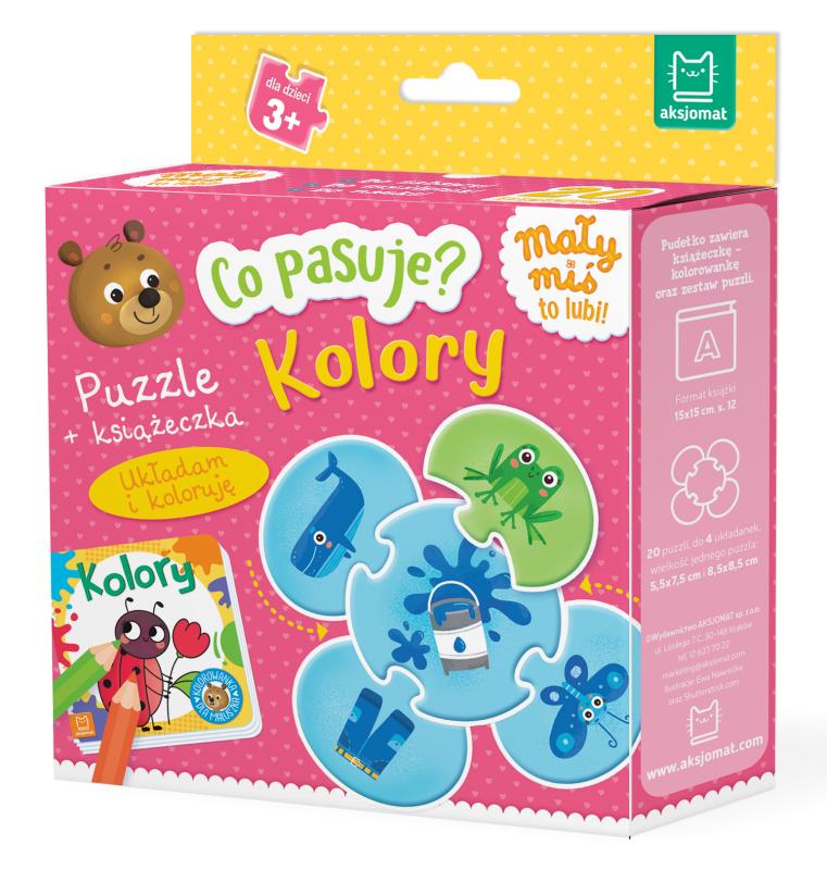 KSIĄŻECZKA CO PASUJE? KOLORY.PUZZLE+KSIĄŻECZKA