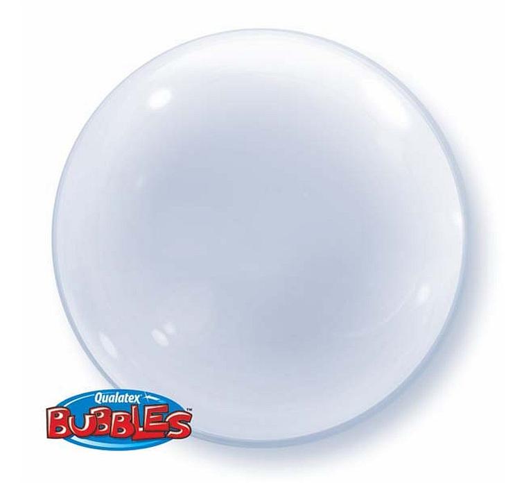 BALON FOLIOWY 24' QL BUBBLE DECO 'TRANSPARENT' ST ASORT