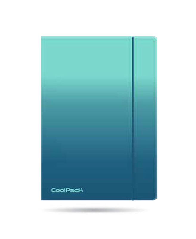 TECZKA NA GUMKĘ A4 CP GRADIENT - BLUE LAGOON