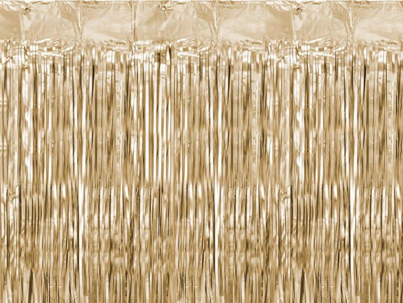 KURTYNA PARTY W KOLORZE ZŁOTYM 90X250CM