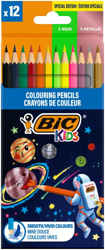 KREDKI 12 BIC ECO SMOOTH DREWNIANE