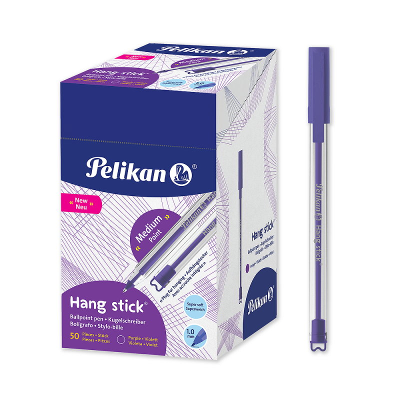 DŁUGOPIS PELIKAN HANG STICK 1MM PURPLE