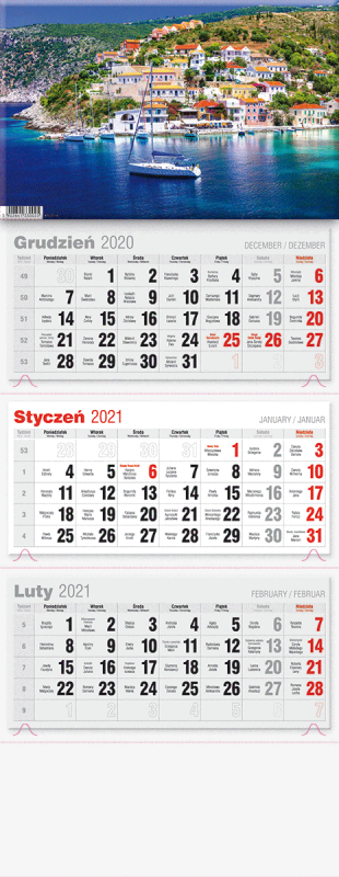 KALENDARZ TRÓJDZIELNY LUX 2027