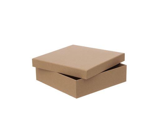 PUDEŁKO TEKTUROWE 23,5X23,5X6,5CM KRAFT