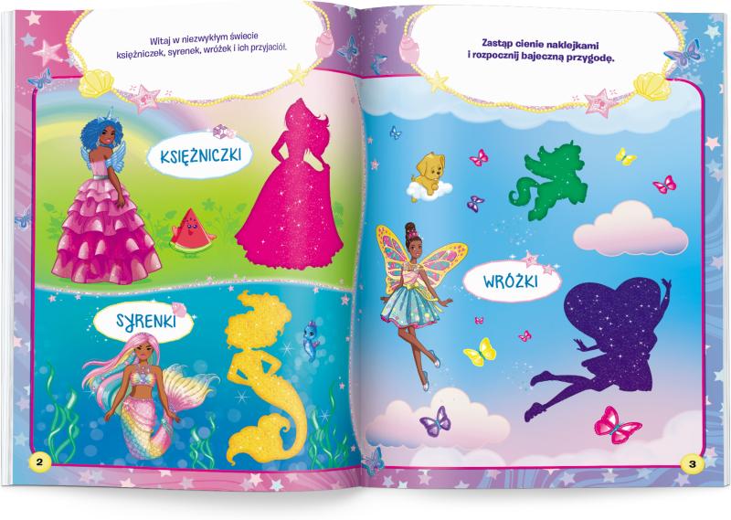 Mattel Barbie Dreamtopia. 100 brokatowych naklejek