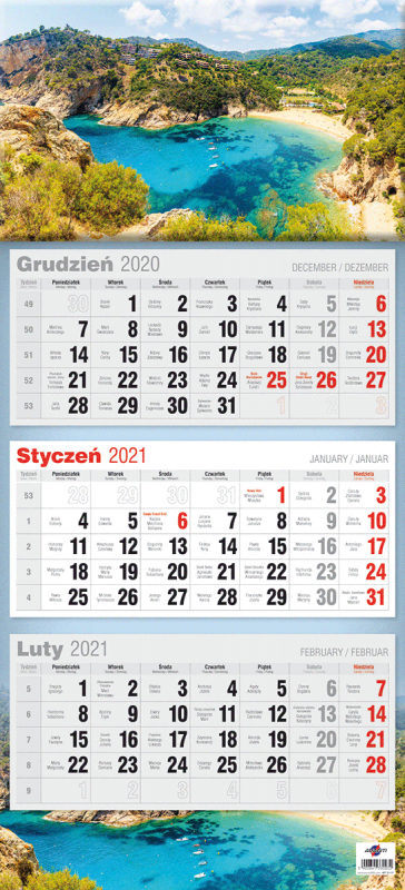 KALENDARZ TRÓJDZIELNY PŁASKI 2027