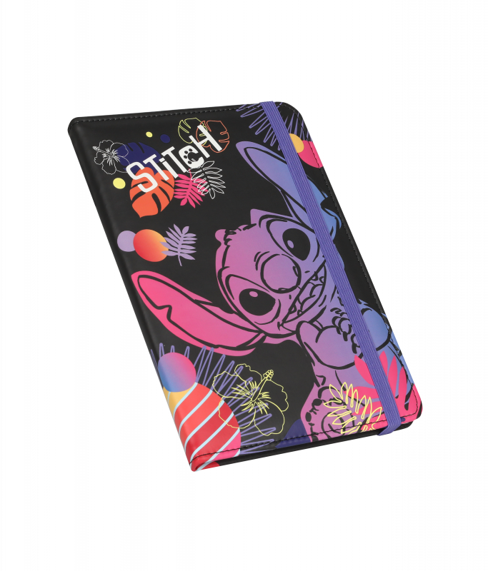 NOTES A5/80 = Z GUMKĄ - WZÓR 1 - STITCH DISNEY BLACK
