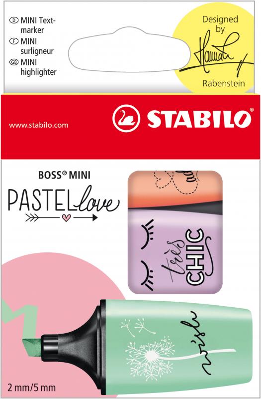 ZAKREŚLACZ STABILO MINI PASTEL 3SZT