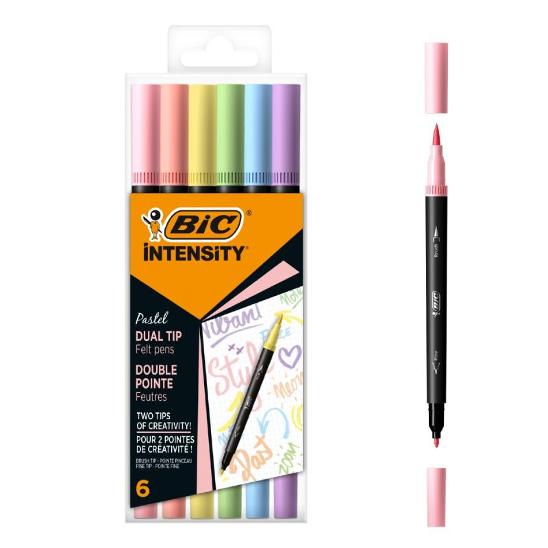 PISAK BIC DWUSTRONNY PASTEL 6KOL