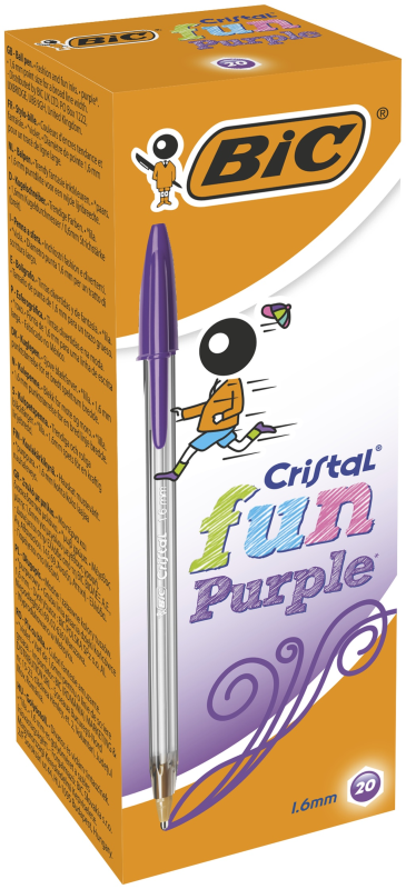 DŁUGOPIS BIC CRIST 1,6 FUN FIOLETOWY BCL B20