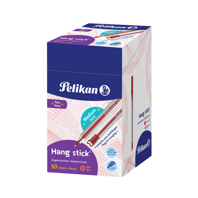 DŁUGOPIS PELIKAN HANG STICK K86 D CZERWONY