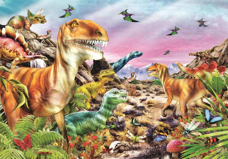 PUZZLE 104 SUPER KOLOR LAND OF DINOSAURS