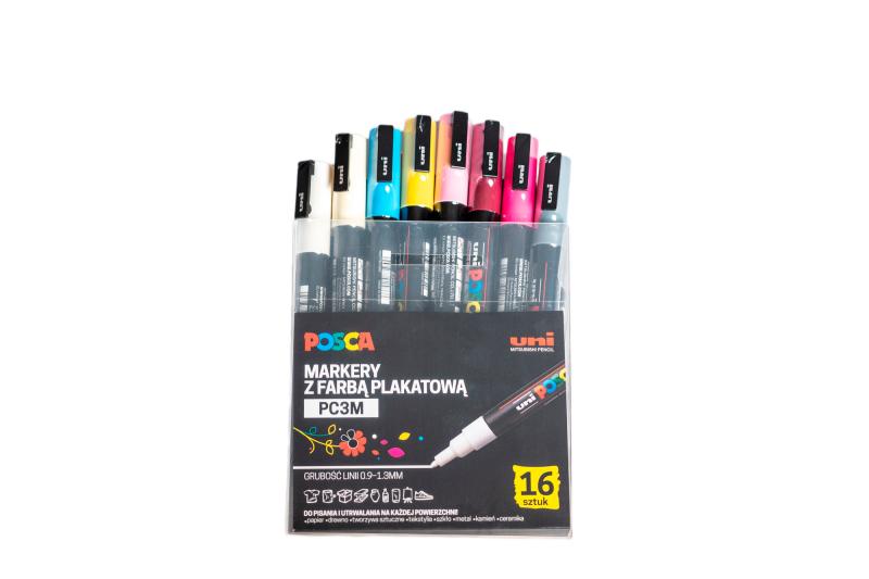 KOMPLET MARKERÓW POSCA PC-3M A16