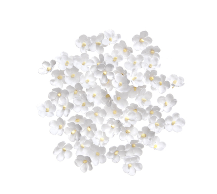 KWIATY PAPIEROWE 2CM 60SZT BIAŁE