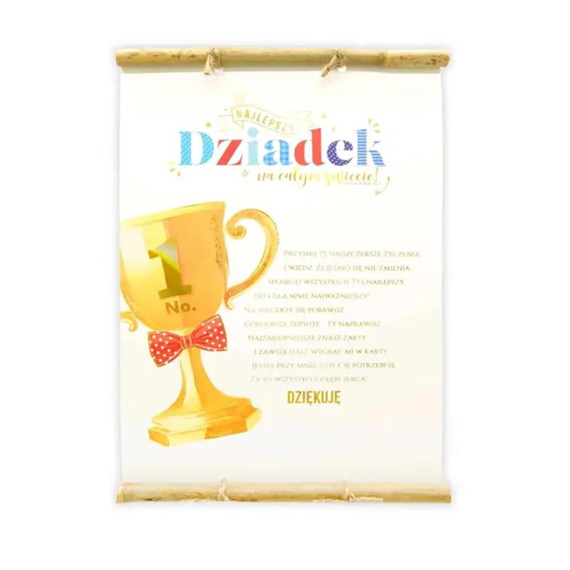 DYPLOM Z BAMBUSEM KOTEK DZIEŃ BABCI I DZIADKA