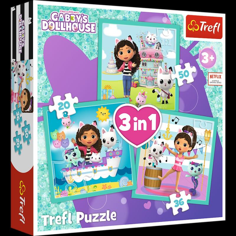 PUZZLE 3W1 TREFL AKTYWNOŚĆ GABBI