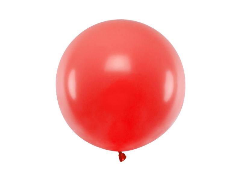 BALON OKRĄGŁY 60CM PASTEL POPPY RED