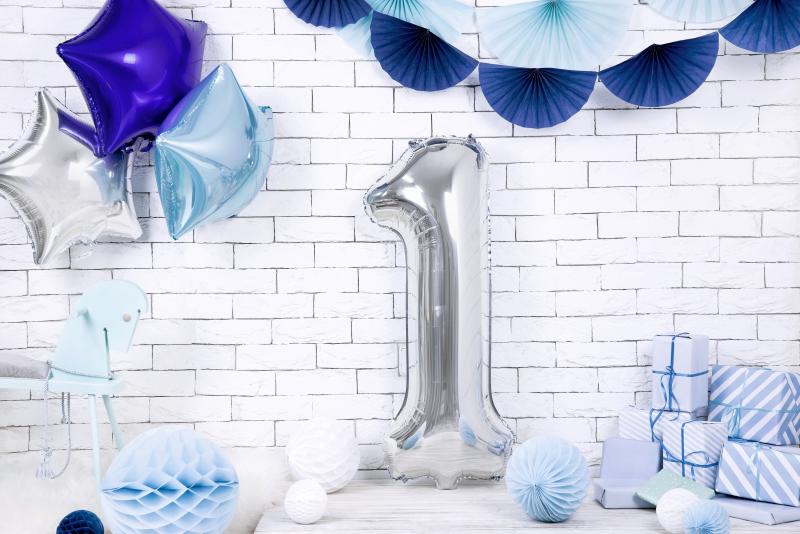 BALON FOLIOWY 1 86CM SREBRNY