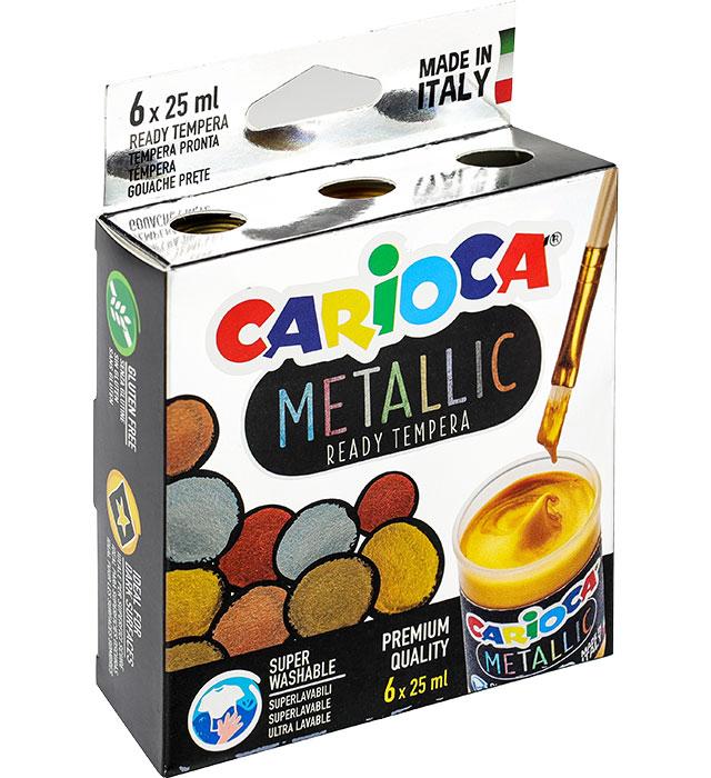 FARBA TEMPERA METALICZNA CARIOCA (KO026) 6X25ML