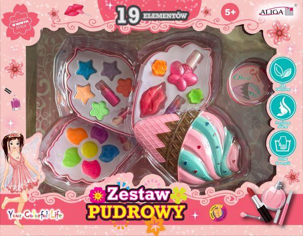 ZESTAW PUDROWY ZP-2548 11 CIENI, 3 SZMINKI, 2 PĘDZELKI, 1 LAKIER DO PAZNOKCI