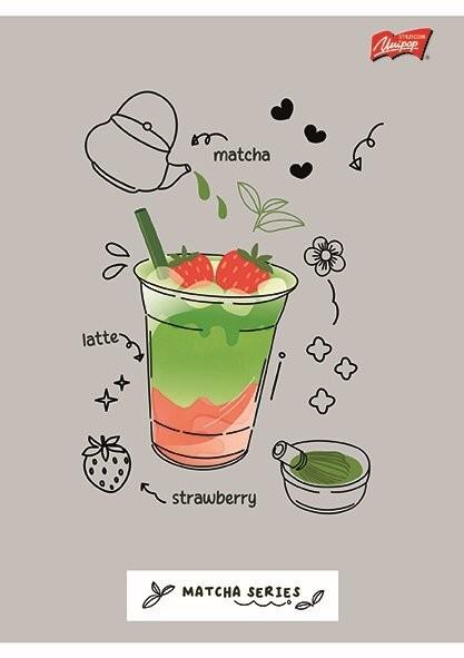 ZESZYT A4/32 = KOLOROWA MATCHA MOOD LAMINOWANY