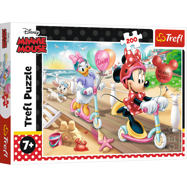 PUZZLE 200 TREFL MINNIE NA PLAŻY