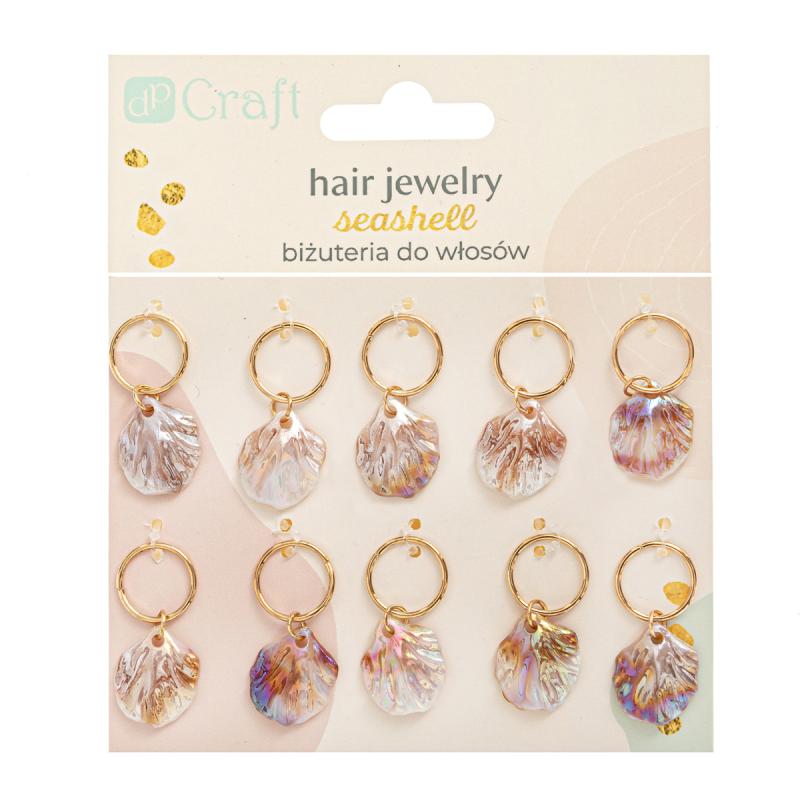 BIŻUTERIA DO WŁOSÓW 10 SZT SEASHELL