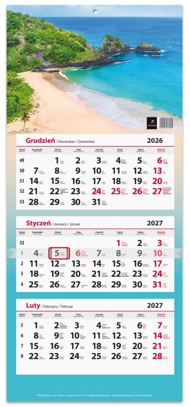 KALENDARZ TRÓJDZIELNY 2027