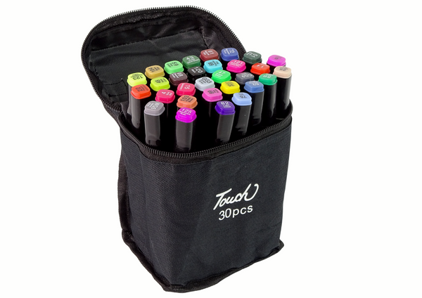 ZESTAW PISAKÓW MARKERÓW TOUCH 30SZT TORBA MARKERY ALKOHOLOWE