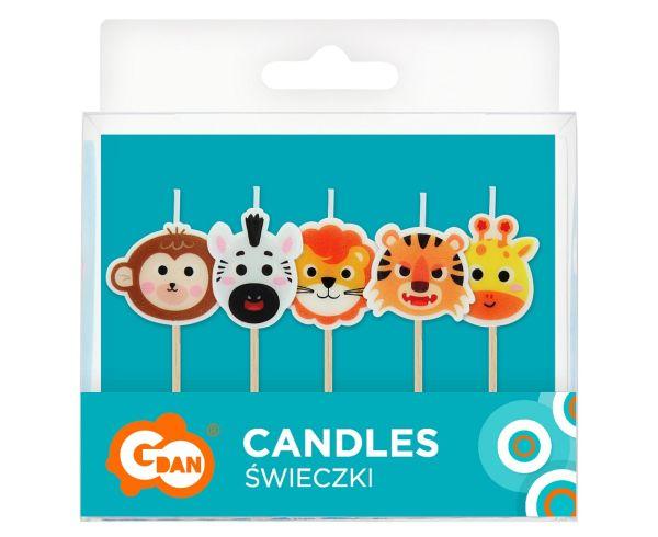 ŚWIECZKI PIKERY SAFARI 5SZT
