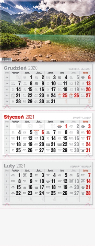 KALENDARZ TRÓJDZIELNY LUX 2027