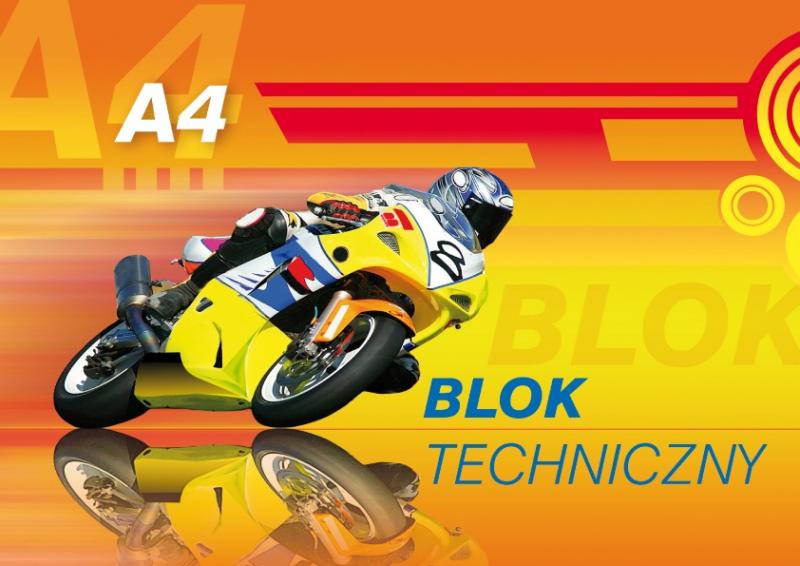 BLOK TECHNICZNY A4/10 BIAŁY 250G KRESKA